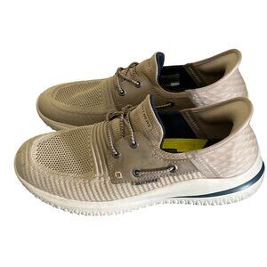 Skechers Mens Slip-Ins with Air-Cooled Memory Foam Sneakers Size 9.5 Beige